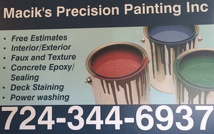 Macik's Precision Painting Inc...724-344-6937